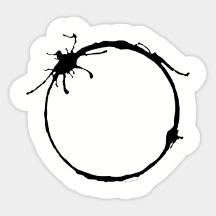 Black Circle Humanity Sticker